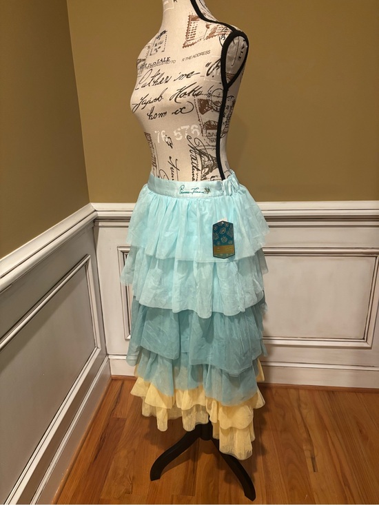 Disney Dresses & Skirts - Disney Tiana Tiered Ruffle Maxi Skirt - Light Blue & Pale Yellow